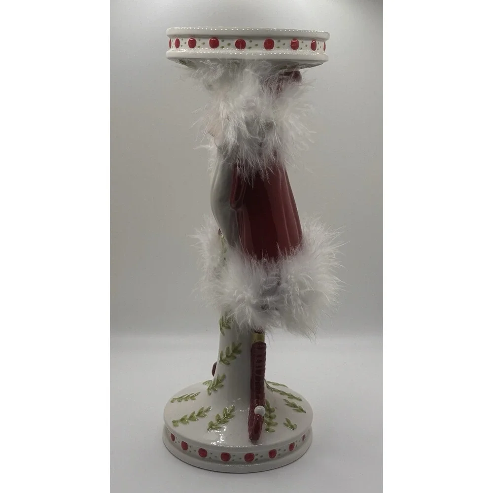 Department 56 Christmas Krinkles Peeking Santa Candlestick Patience Brewster 10